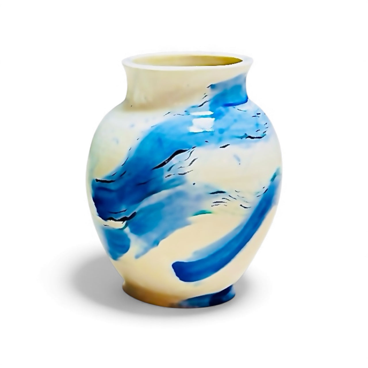 Wave stoneware vase