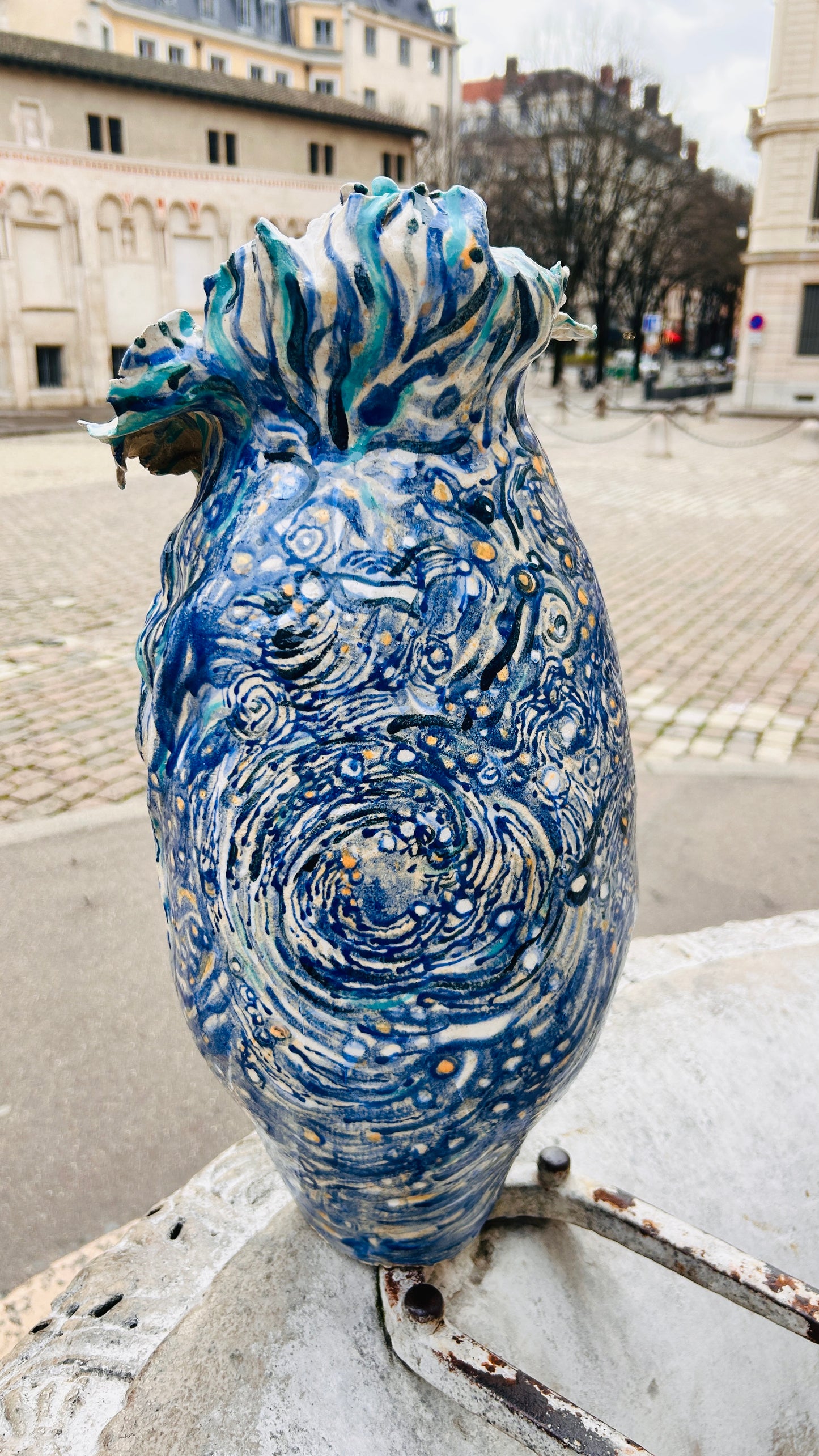 ‘Sea of Lost Constellations’ - Sculptural stoneware vessel