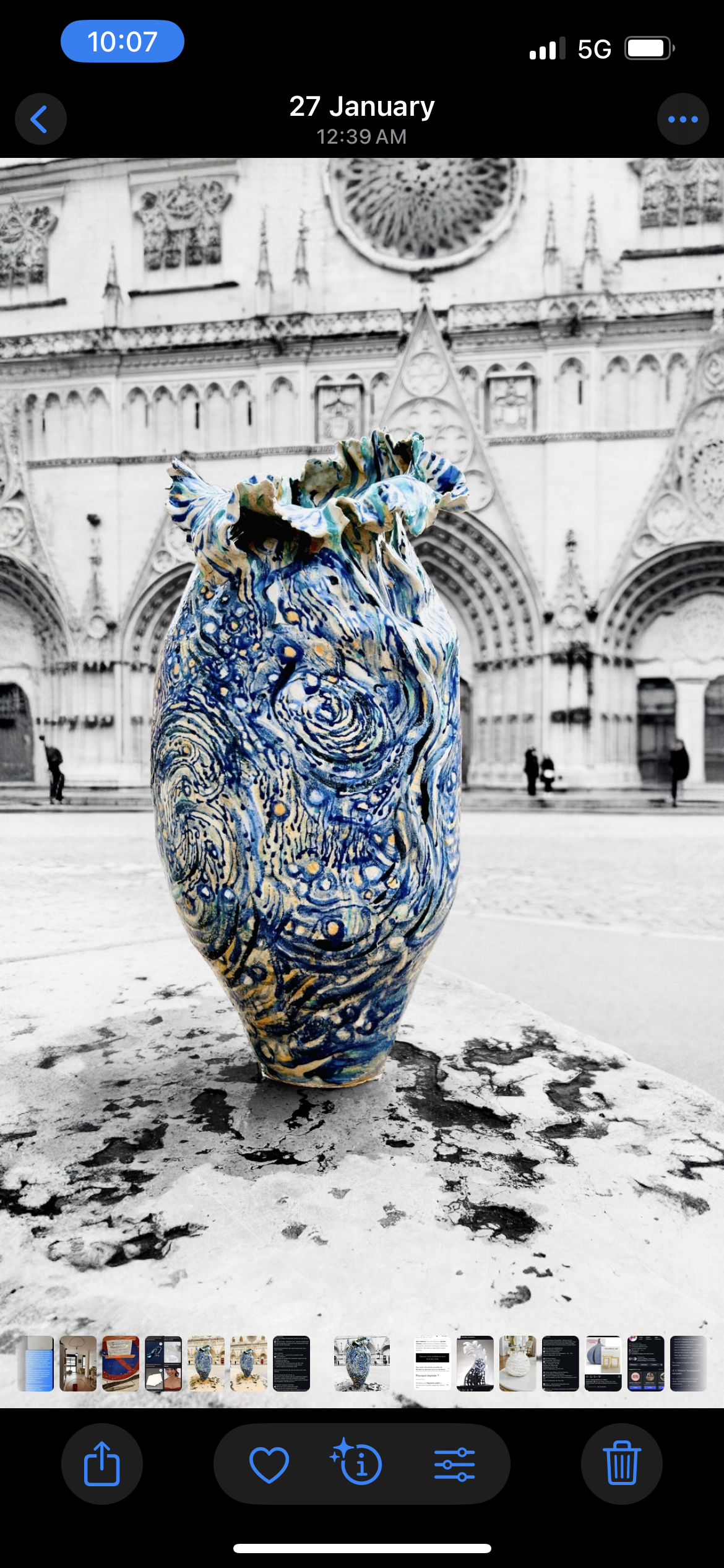 ‘Sea of Lost Constellations’ - Sculptural stoneware vessel