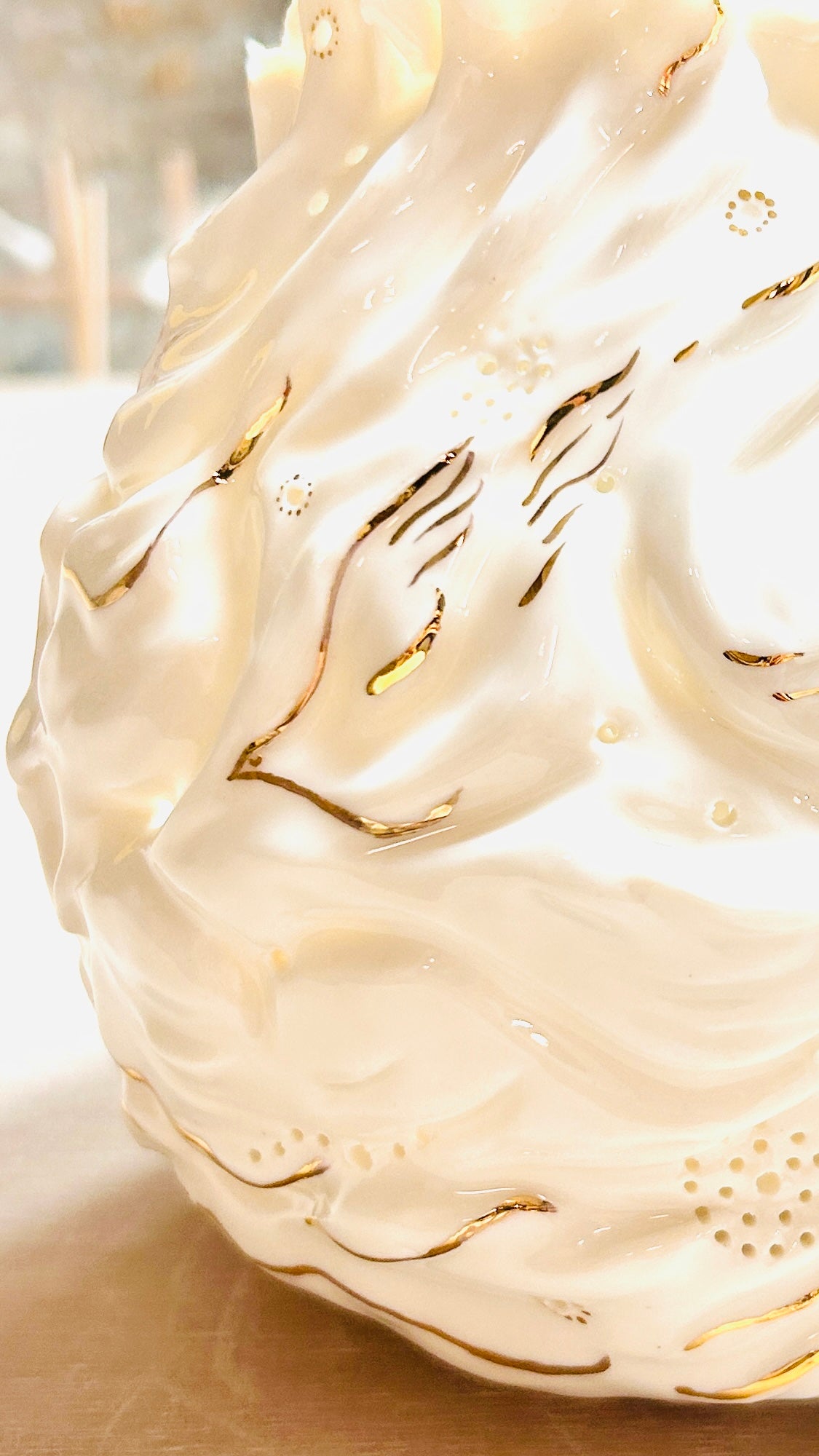 ‘Silver Lining’ Porcelain Cloud Luminary – Handmade Ceramic Light Sculpture