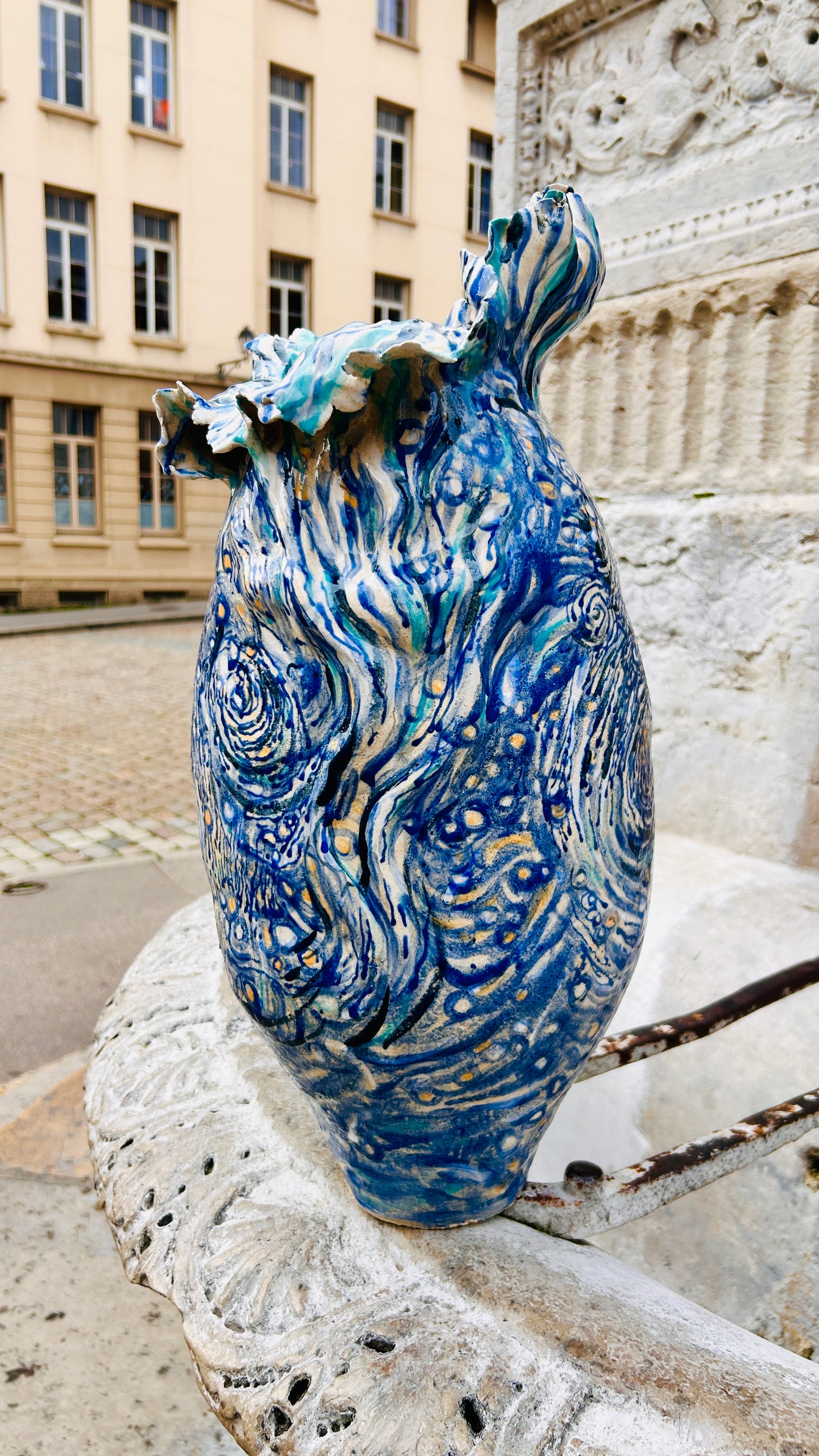 ‘Sea of Lost Constellations’ - Sculptural stoneware vessel